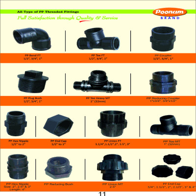 PP THREADED FITTINGS