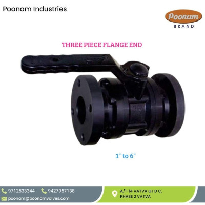 THREE PC FLANGE END BLACK