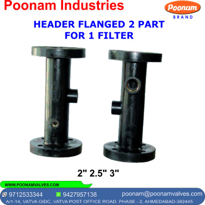 HEADER FLANGED 2 PART FOR 1 FILLTER