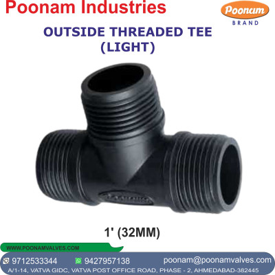 PP OUTSIDE THREADED TEE LIGHT