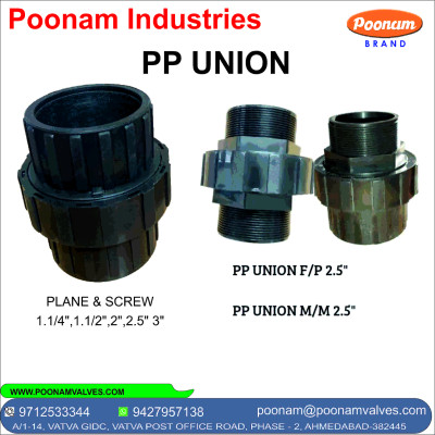 PP UNION SCREW / PLAINE END