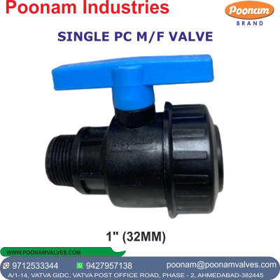 SINGLE UNION MALE FEMALE VALVE