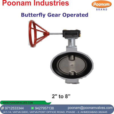 butterfly with gear oprated