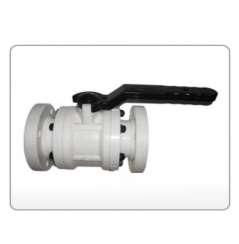PP Flange End Ball Valve (White)