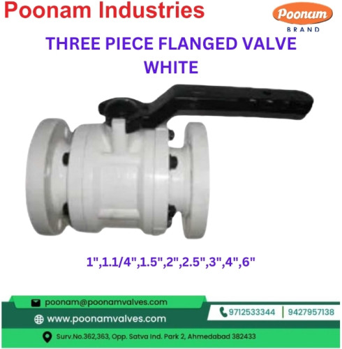 PP Flange End Ball Valve (Black) in Ahmedabad, india