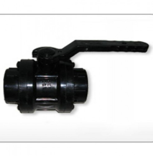 Three PP Screw End Ball Valves (Black)